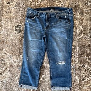 Silver Jeans Women's Cropped Distressed Denim